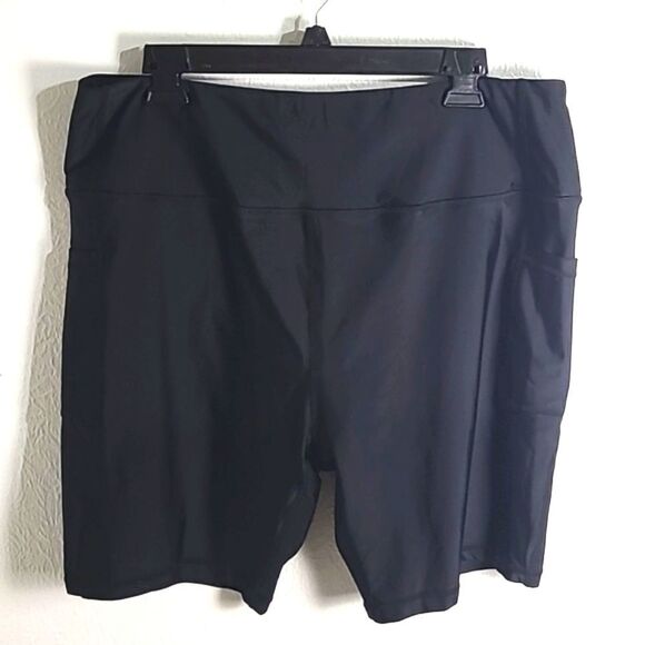 Black Thigh Shaper Shorts, Side Pockets, Size XXXL, NWT - Picture 1 of 9
